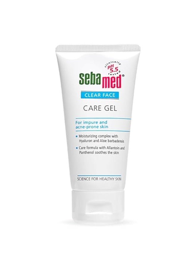 Sebamed Clear Face Care Gel 50 ml|pH 5.5 |Acne/ pimple prone skin|Hyaluronic acid & Aloe Vera|Water based Moisturiser | non sticky l Toxin free - Image 1